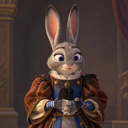 a renaissance paiting of judy hopps from zootopia, 4 k, cinematic, disney