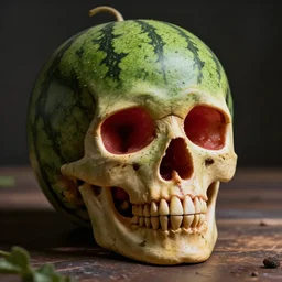 watermelon skull
