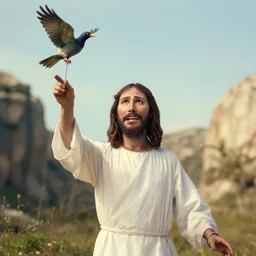 jesus flipping the bird