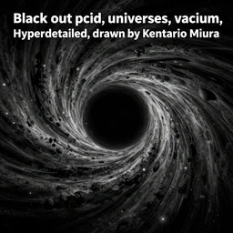 “ black hole outer space, universes, vacuum, hyperdetailed, drawn by kentaro miura ”