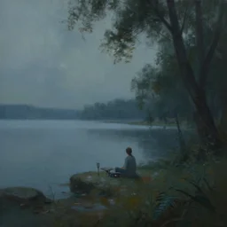 serenity. atmospheric lighting. highly detailed digital painting by greg rutkowski.
