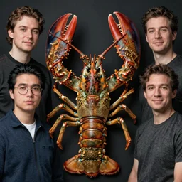 zoological portrait of a human lobster by kuldar leement and ruan jia and brad rigney and micha karcz and brad rigney 0. 0 1 1