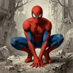 spiderman movie, art by jheronimus bosch