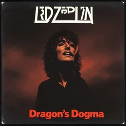 the cover to a 1 9 8 2 led zeppelin album titled'dragon's dogma'