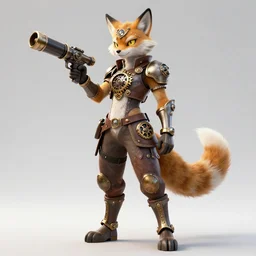 full body of anthropomorphic lynx fursona wearing steampunk suit with clockworks and gears as a tall woman with lynx head, tail, paws, wielding steampunk lazer rifle, by tanidareal, irakli nadar, muggur, intricate linework, unreal engine, trending on deviantart, furry art, furaffinity, backlight, white detailed fur, thin legs,
