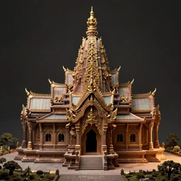 an intricate 3d sculpture of a psychedelic temple by kris kuksi