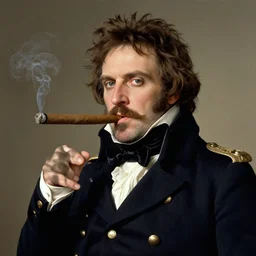 a portrait of napoleon with a cigar - 4
