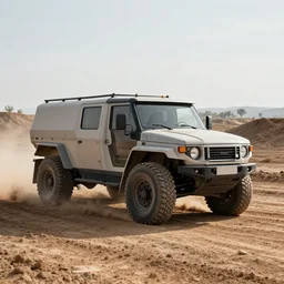 ground vehicle designed by sebastian luca in wide view shot.