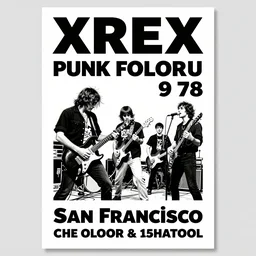 a xerox flyer for a punk rock show in 1 9 7 8 in san francisco