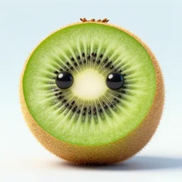 adorable kiwi with beady black eyes