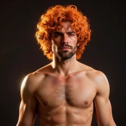glowwave portrait of curly orange hair man from red dead redemption 2, au naturel, hyper detailed, digital art, trending in artstation, cinematic lighting, studio quality, smooth render, unreal engine 5 rendered, octane rendered, art style by klimt and nixeu and ian sprigger and wlop and krenz cushart.