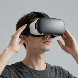 Virtual reality mixed with augmented reality, octane rendered, photorealistic, 3D render, 8K