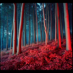 forest, shot on kodak aerochrome film,