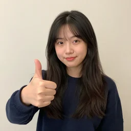 me giving a thumbs up