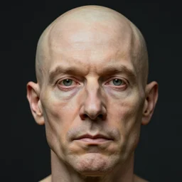 a detailed male face by gunther von hagens