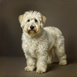 a portrait of an Old English Sheepdog, oil painting by Rembrandt van Rijn,