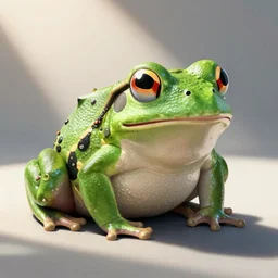 a giant frog, pixiv, hyperrealistic