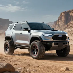 an offroad concept suv designed by ram and ford, ford vs ferari, artstation, an epic fantasy, cinematic lighting, hyper realistic, photographic, sharp focus, by greg rutkowski and wolp
