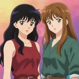 jennifer connelly and kathy ireland as a beautiful anime girls by wlop and greg rutkowski