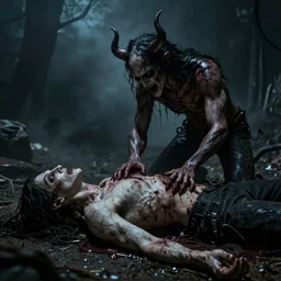 your soul being sucked from your lifeless body by a demon hyperrealism creepy