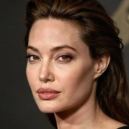 close - up portrait of angelina jolie by paolo roversi,