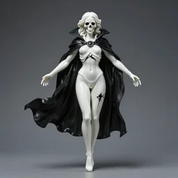 death sculptor, black paint on white porcelain, leather cloak, god like, levitating, style of anka zhuravleva, 8 k