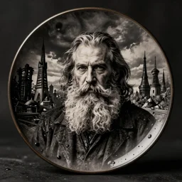 wet plate photography, old karl urban long beard, beksinski, giger
