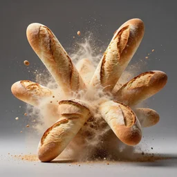 an explosion of bread