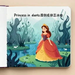 page 1 of the picture book of the princess in dark demoniac evil swamp by satoshi kon, ilya repin, lena aenami, shinji kimura