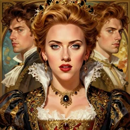 symmetry!!!!!! beautiful anime victorian queen close portrait, wearing ornate clothing, scarlett johansson, highly detailed, expressive realistic eyes anime, dynamic lighting, digital art, digital painting, artstation, wlop, sharp focus, illustration, art by artgerm and greg rutkowski and alphonse mucha, 8 k