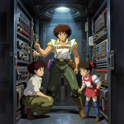 inside the mainframe, digital painting masterpiece, trending on artstation, scifi concept art, Frank Frazetta, Hayao Miyazaki, Capcom, SNK, Marvel, Pixar