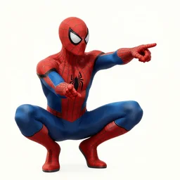 the spider - man - artist pointing at spider - man - robot meme, digital art, detailed, trending on artstation