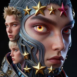 Intricate five star Space Warrior portrait by Tooth Wu and Greg Rutkowski, Octane Render, HDR, high detail, Photo realistic, Digital art, hyperrealism,matte finish, high contrast, 3d depth, masterpiece, vivid and vibrant colors, enhanced light effect, enhanced eye detail,artstationhd