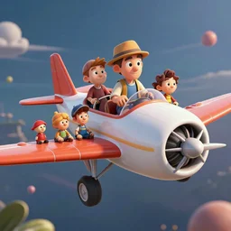 a cartoony airplane,  in the style of Rayman origins, michael ancel, Ruan Jia and Mandy Jurgens and Greg Rutkowski, trending on Artstation, award winning, unreal engine, octane render W 1024