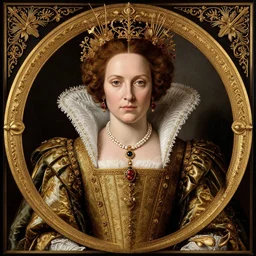 sigourney weaver as queen elizabeth i, elegant portrait by sandro botticelli, detailed, symmetrical, intricate