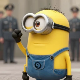 a minion dabbing during the nuremberg trials ( 1 9 4 5 ), historical photo, highly detailed, 4 k, minions - 9 0 0