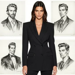 fashion model kendall jenner by Alec Monopoly by Richard Schmid by Jeremy Lipking by moebius by atey ghailan