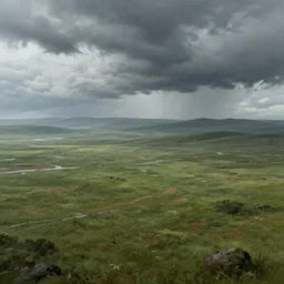 central asian plains, fantasy, d & d, artstation, 8 k, concept art, natural lighting, cloudy, rainy, ambient occlusion