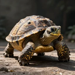 turtle with fur, hyper realistic