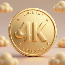 golden clouds coin, 4k, post-processing, very very detailed, artstation, cute