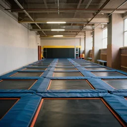 endless corridors made of trampolines