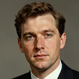 portrait of a 1 9 8 2 united states president, who is a young man a scholarly appearance, detailed face, 2 0 th century, highly detailed, cinematic lighting, digital art painting by greg rutkowski
