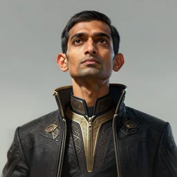 low angle portrait shot of a cyberpunk Sundar Pichai, intricate, elegant, highly detailed, centered, digital painting, artstation, concept art, smooth, sharp focus, illustration, artgerm, Tomasz Alen Kopera, Peter Mohrbacher, donato giancola, Joseph Christian Leyendecker, WLOP, Boris