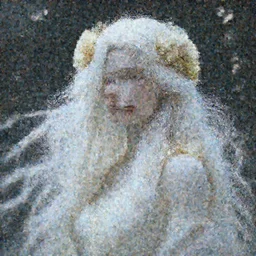 the white lady with long hairs and flowers in them, flower petals flying around in the background, art by James Jean and Wayne Barlowe, high detail, cinematic, cgsociety 8k