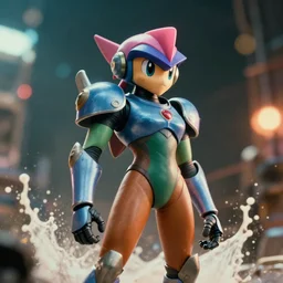 kanye west as samus in metroid, splash art, movie still, cinematic lighting, ray tracing, octane render, long lens, shallow depth of field, bokeh, anamorphic lens flare, 8 k, hyper detailed, 3 5 mm film grain