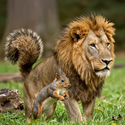 squirrel : lion