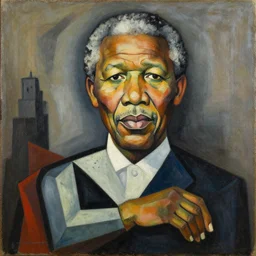 nelson mandela by picasso, cubism, painting, masterpiece