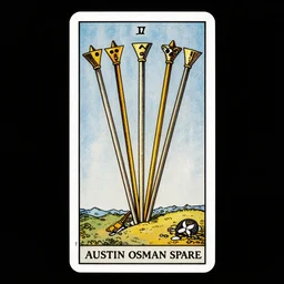 seven of wands tarot card by austin osman spare