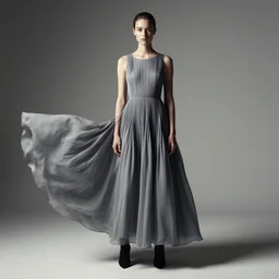 a full body portrait of a model by justin ridler wearing a billowing dress