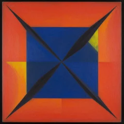 geometric matte painting by hilma af klint.